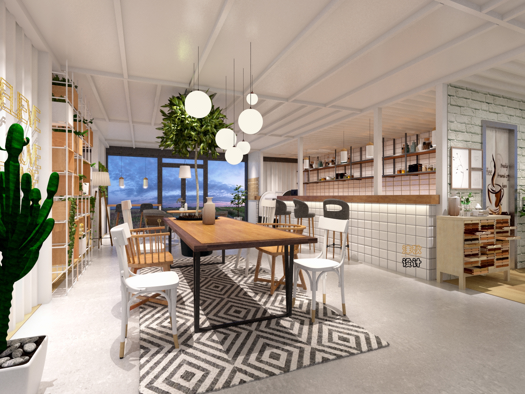 室內(nèi)裝修設計咖啡店設計水吧設計商業(yè)店鋪店面商鋪設計工裝設計室-【沫秋設計】-豬八戒網(wǎng)