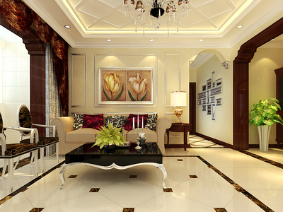 電力設(shè)計(jì)院135平米歐式風(fēng)格裝修設(shè)計(jì)效果圖